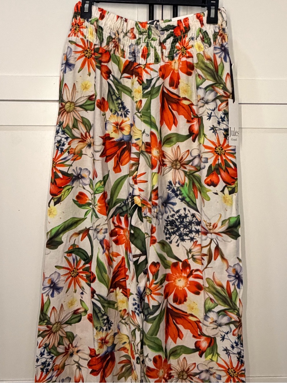 NWT Jules & Leopold Floral Pull-On Wide Leg Pants Size S